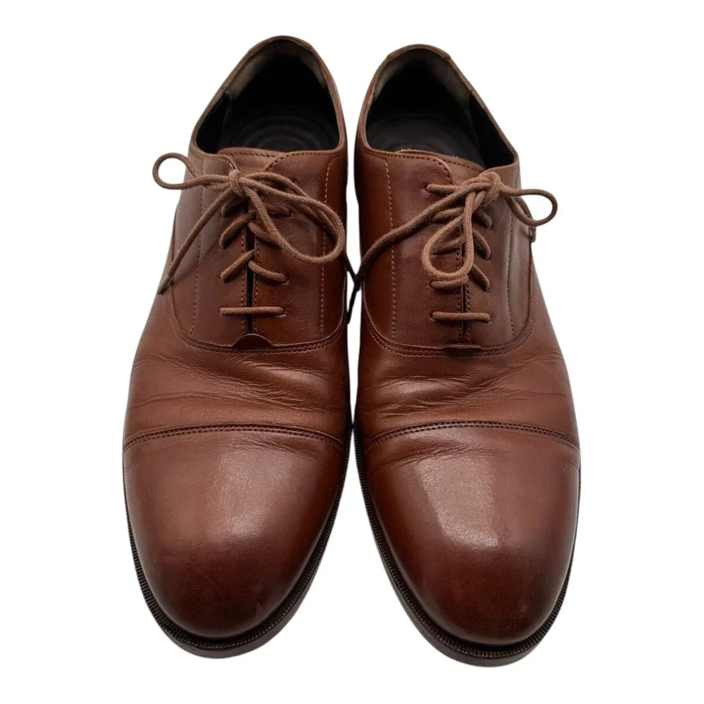 Cole Haan Grand OS Harrison Shoes Mens 9 M Brown‎ Leather Cap Toe Oxfords C24160